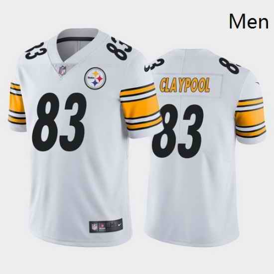 men chase claypool pittsburgh steelers white vapor limited jersey